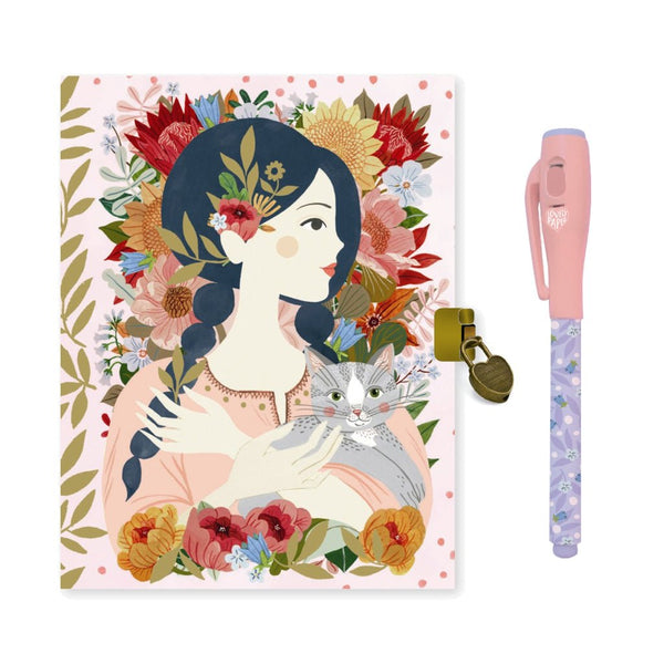 Oana Lovely Paper Tagebuch mit Schloss und Magischem Stift