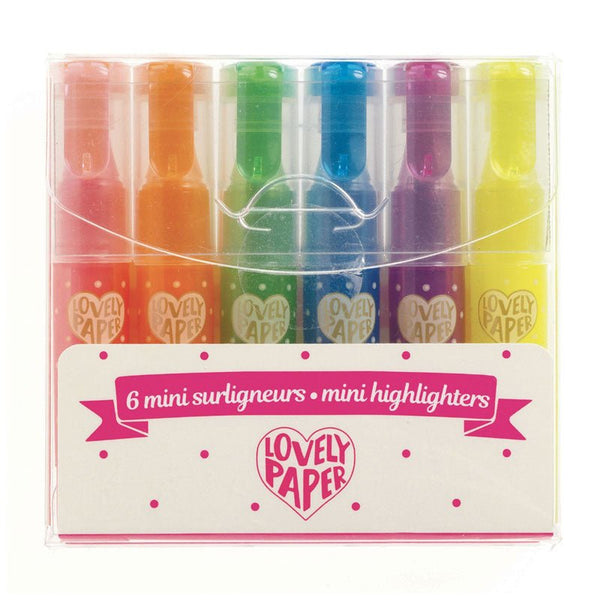 Lovely Paper Mini Textmarker (6 Stk.)