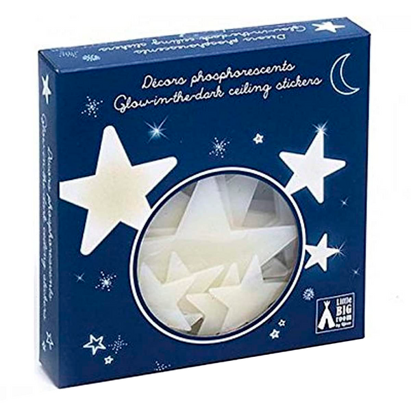 Djeco Wandaufkleber die im Dunkeln leuchten, Sterne