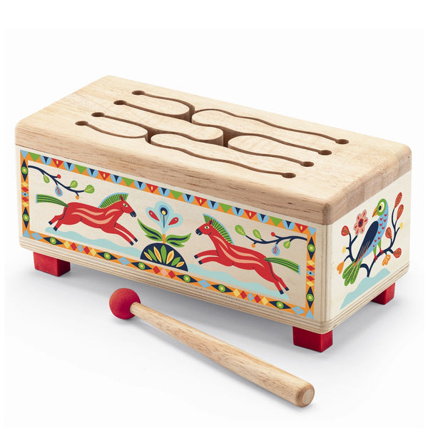 Djeco Musikinstrument, rechteckige Trommel