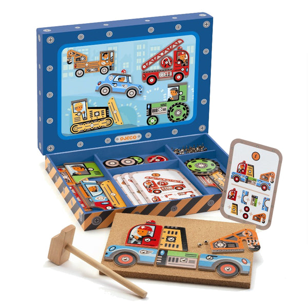 Djeco Hammermosaik, Autos