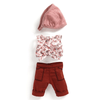 Lovely Pomea Puppenkleid-Set mit roten Hosen