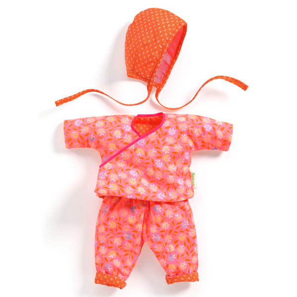 Djeco Pomea Puppenkleidung, Set mit Haube, Petunia