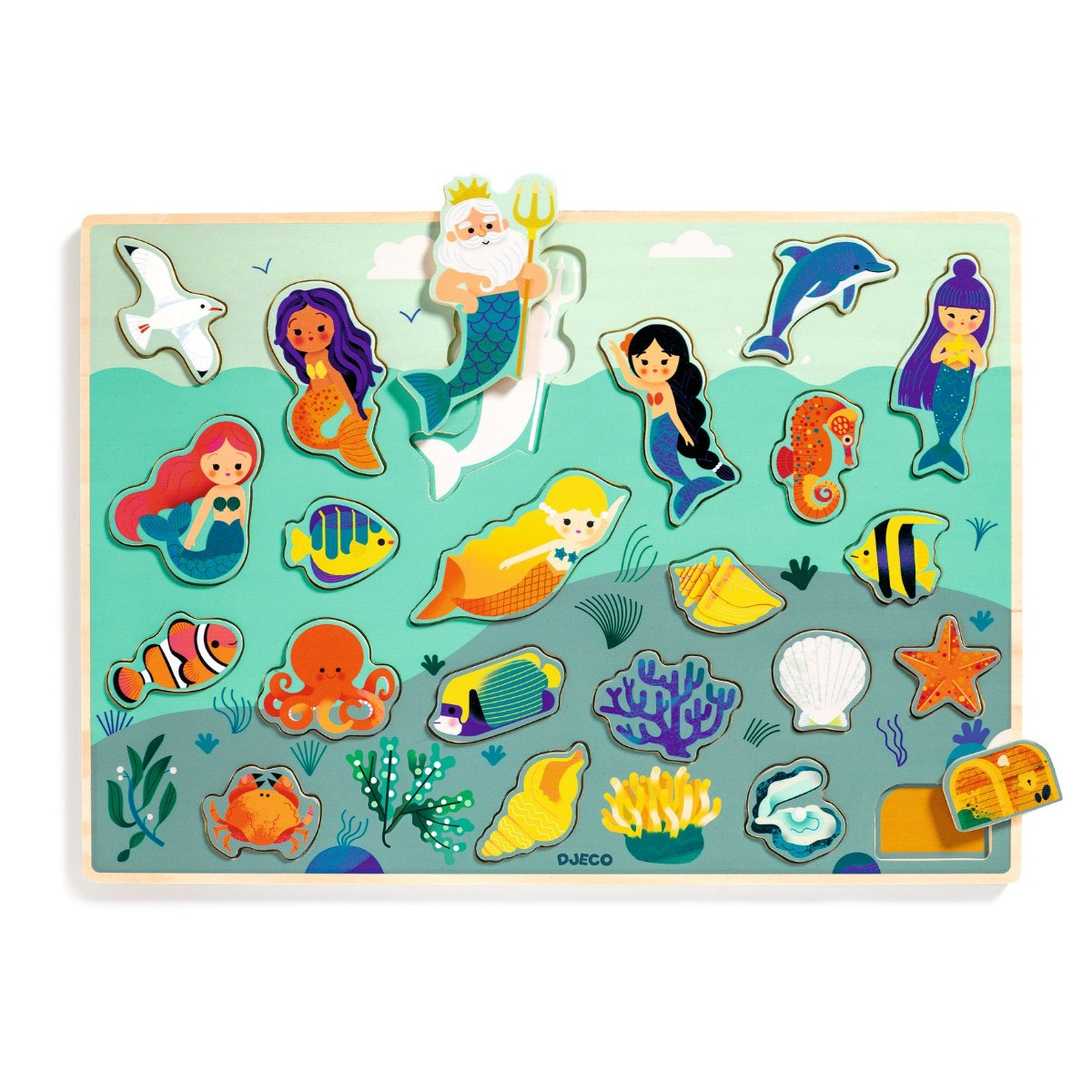 Træpuslespil med Havet