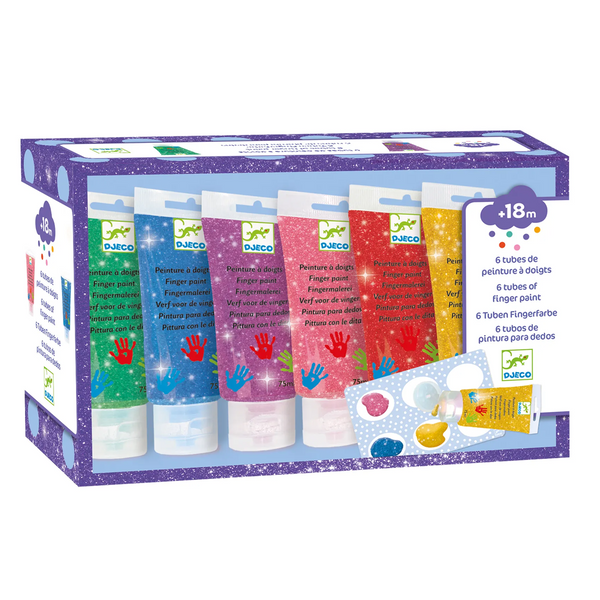 Djeco Fingerfarbe mit Glimmer