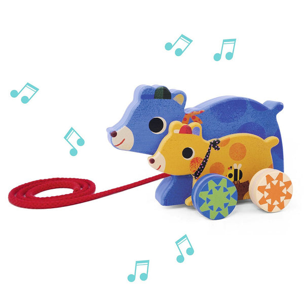 Djeco Ziehspielzeug mit Musik, Gabi & Sam