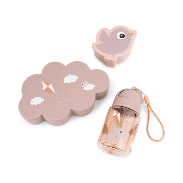 Done by Deer Snackbox und Brotdose mit Trinkflasche, puder
