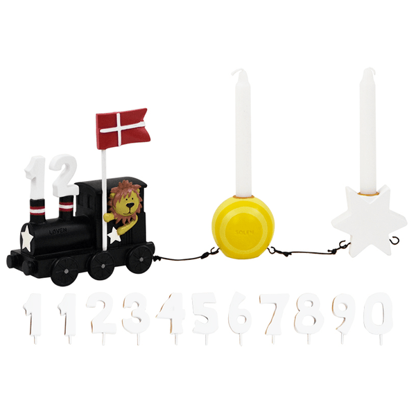 Kids by Friis Geburtstagszug mit Planet und Stern, der Löwe