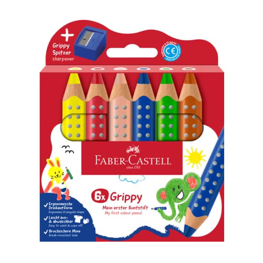 01_Faber-Castell Grippy XXL Jumbo Karton 6 ass + Spidser.jpg