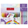 Faber-Castell Filzstifte 18 + 6 Pastellfarben, Einhorn