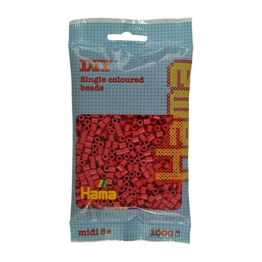 Hama perler 1000 stk kirsebærrød, frv 114