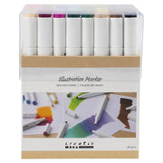 Illustration Marker, 48 stk Standardfarver, Streg 1+8 mm