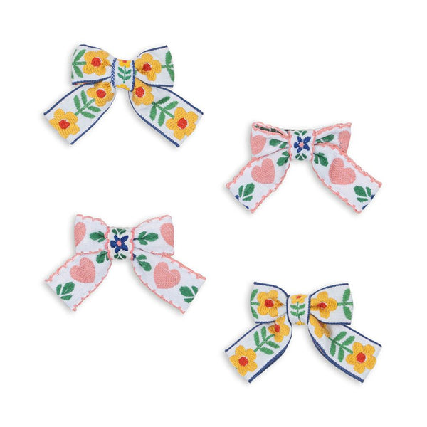 Konges Sløjd 4 - pak sløjfer, white/rose