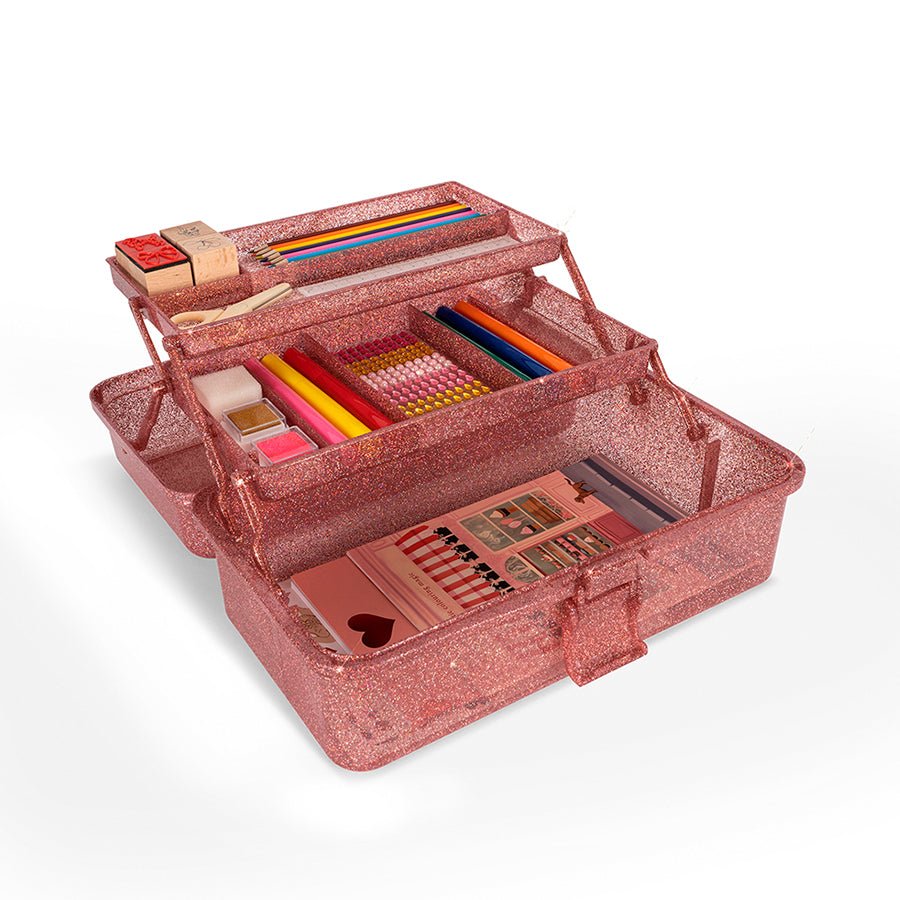 Konges Sløjd Creative art caddy opbevaring, glitter rose