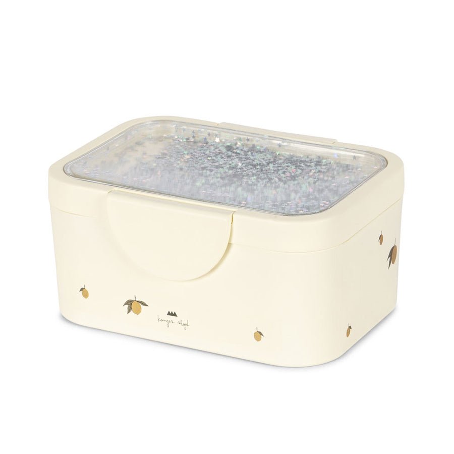 Konges Sløjd Glitter madkasse, lemon