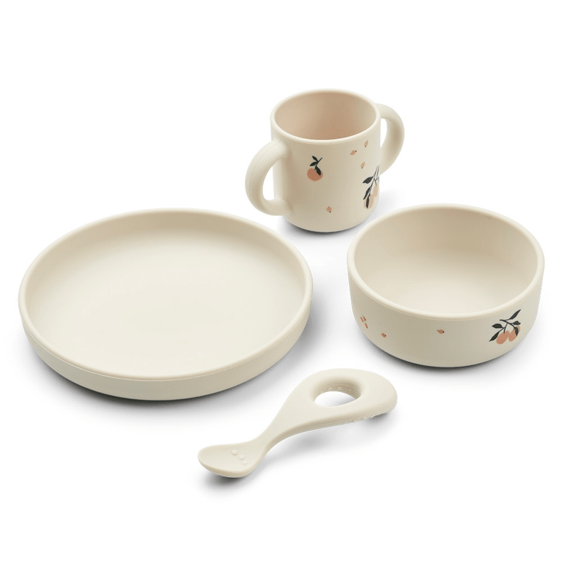 Liewood silikone spisesæt, Peach - Sea shell