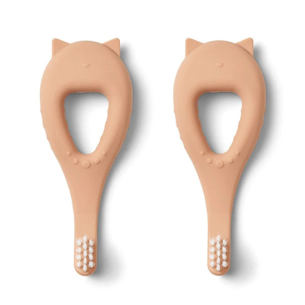 Liewood 2-er Zahnbürste Katze, Tuscany Rose