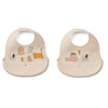 2-Pack Ember-Lätzchen mit Aufdruck Katzen und Hunde / Sandy