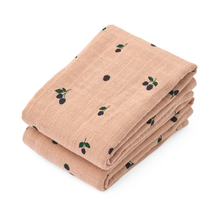 Liewood Lewis Muslin Stofble 2 - pak, Mini Berry/Pale Tuscany