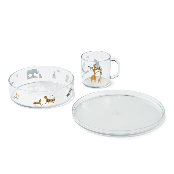 Liewood Siva bedrucktes Tritan-Essenset, all together/sandy