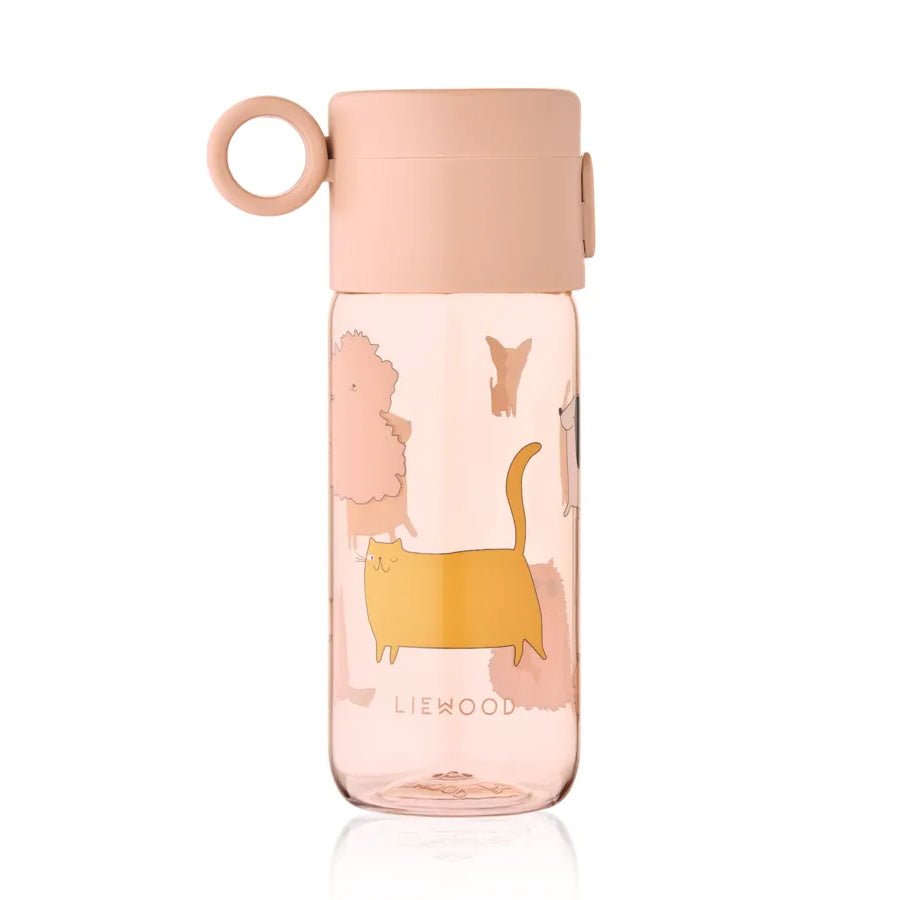 Liewood Clemence Tritan Drikkeflaske, 350 ml - Cats and Dogs / Sandy