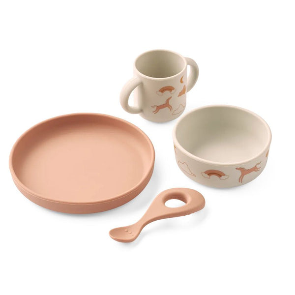 Liewood Vivi Essgeschirr-Set mit Print, dream/ecru