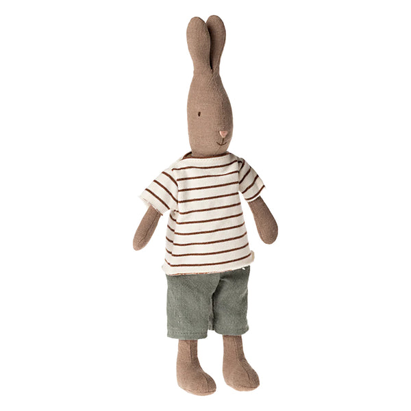 Maileg Kanin Gr. 2 braun - gestreifter Pullover und Hose