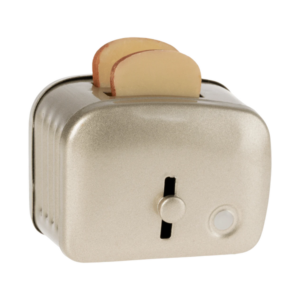 Maileg Miniatur-Toaster und Brot, silber