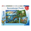 Dinosaurier-Puzzle (3x49 Teile)
