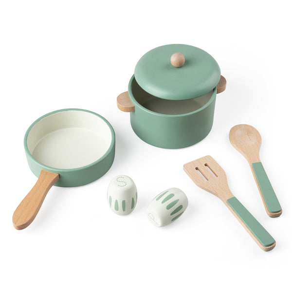 Sebra Küchen-Töpfe- und Pfannenset aus Holz