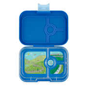 Yumbox Panino madkasse m 4 rum, true blue - bike race