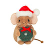 Weihnachtsmaus mit Adventskranz (11 cm)