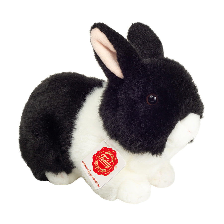 01_Teddy Hermann, hare sort-hvid, 23 cm.jpg