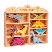 Tender Leaf sættekasse med 8 trædyr, dinosaurer