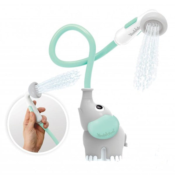 Yookidoo Bade-Spielzeug, Elephant Baby Shower - grau/mint
