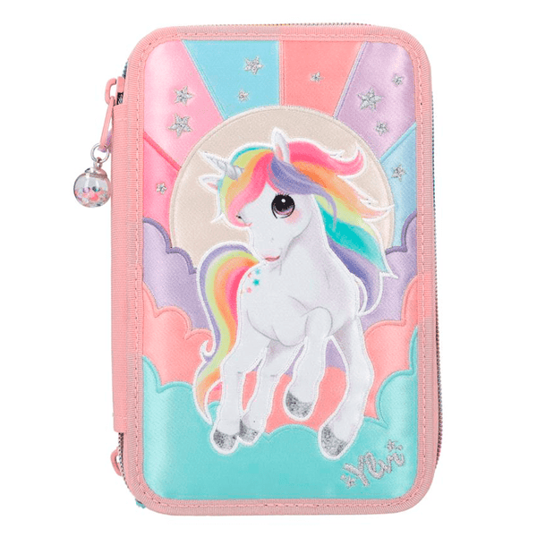 Ylvi dreifaches Federmäppchen, Rainbow