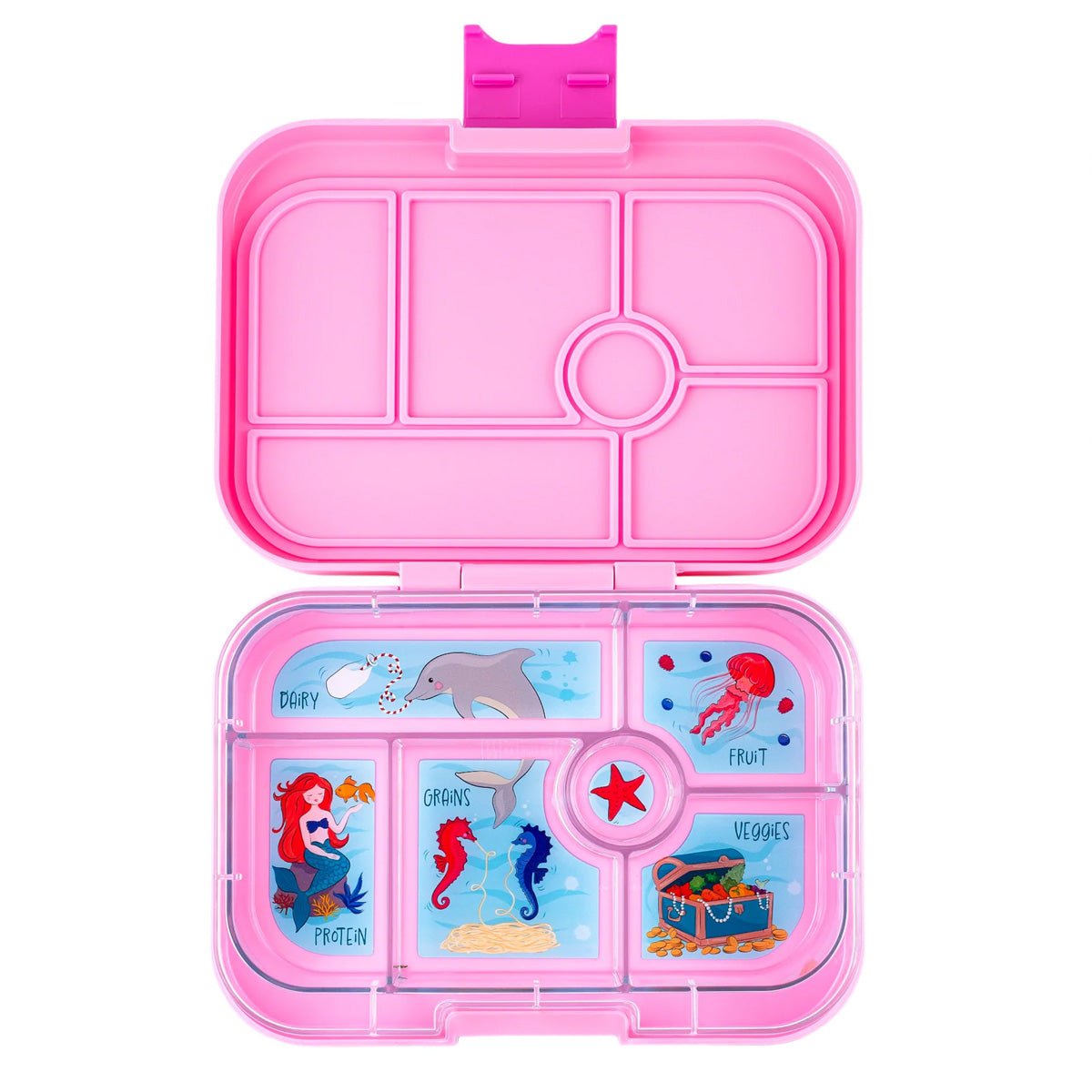 Yumbox Original Madkasse M. 6 Rum, Power Pink/Mermaid Tray