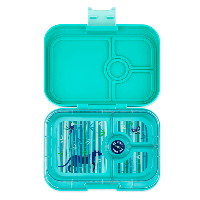 Yumbox Panino madkasse m. 4 rum, Tropical aqua - Panther tray