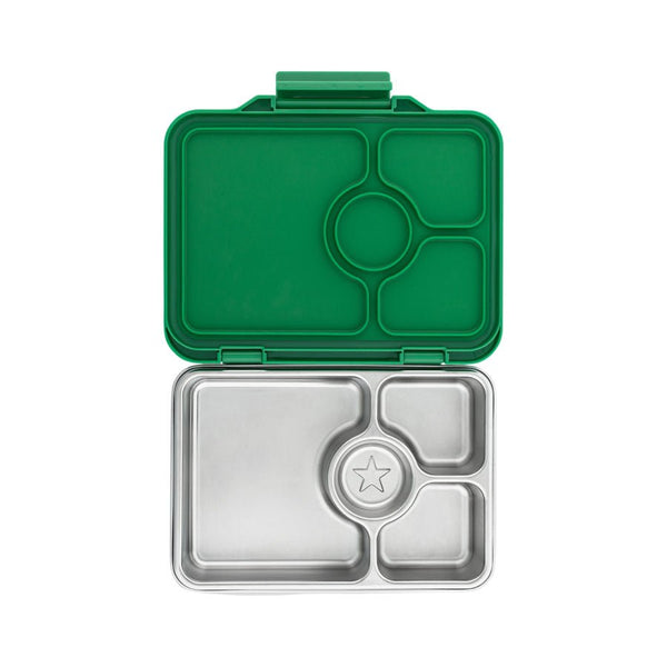 Yumbox Lunchbox 4 Fächer aus Stahl, pomme green