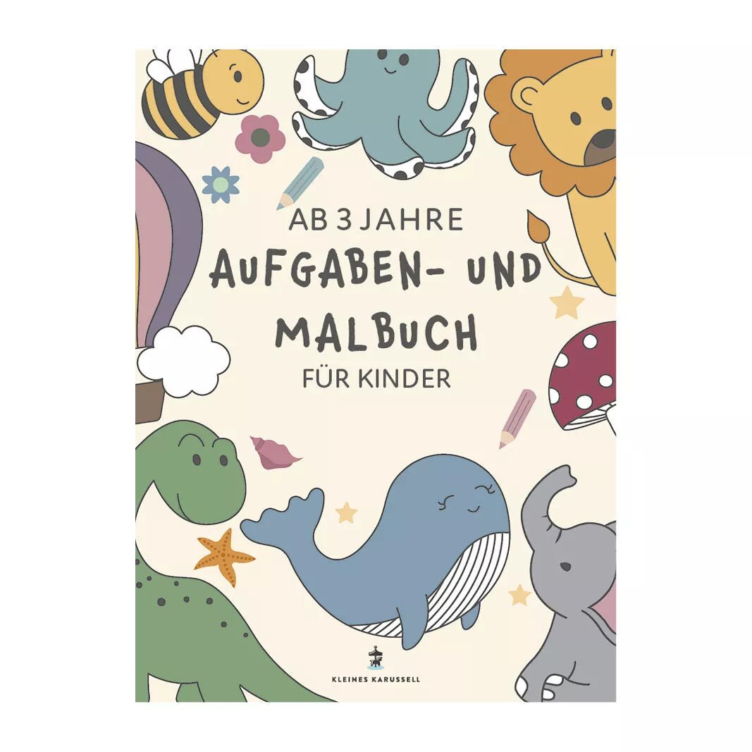Aufgaben - und malbuch für kinder ab 3 jahre