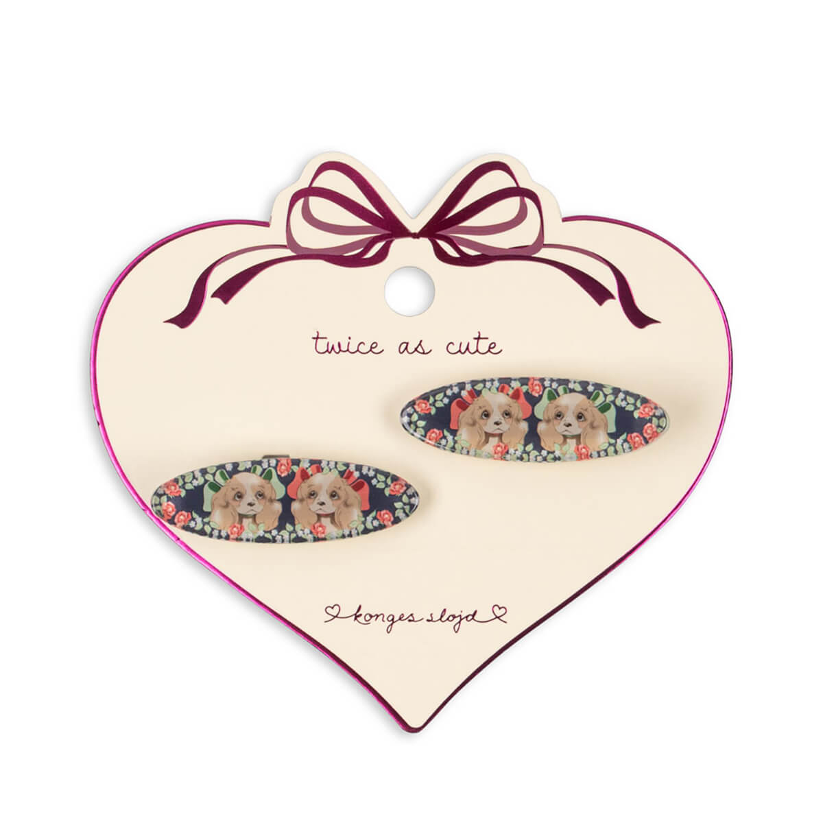 Konges Sløjd 2 Pak Agnes Hårklemmer, Puppy