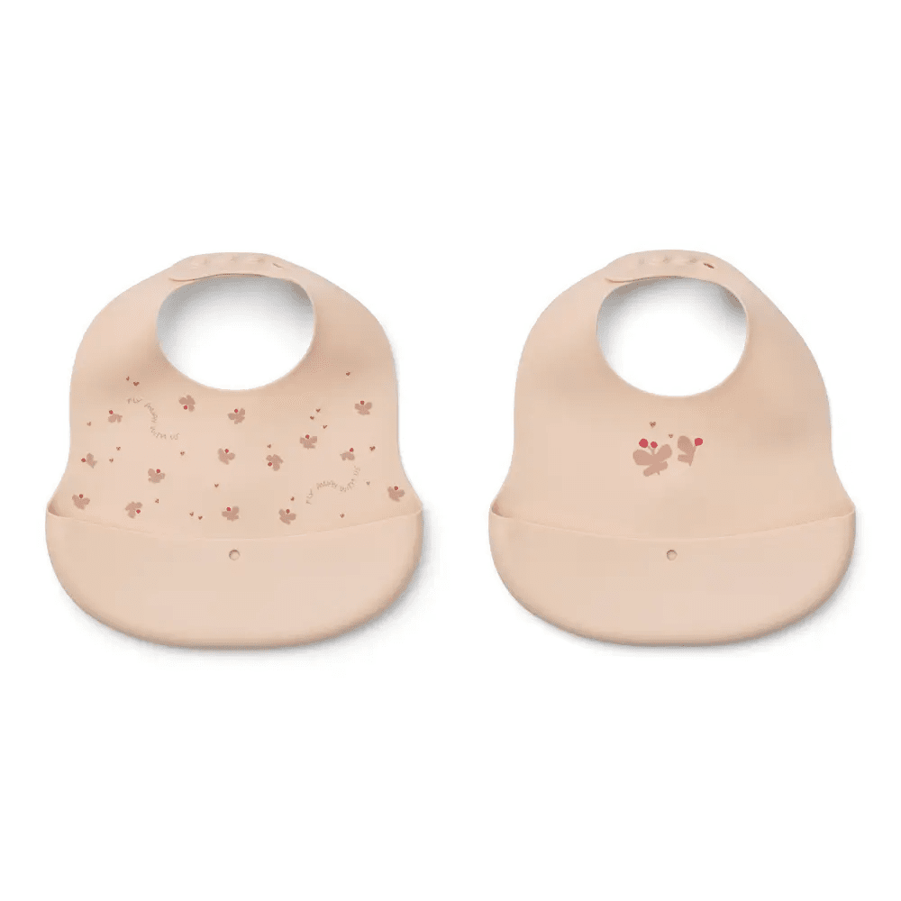 Liewood Ember 2 - Pak Hagesmæk m. Print, Mini Butterfly / Apple Blossom