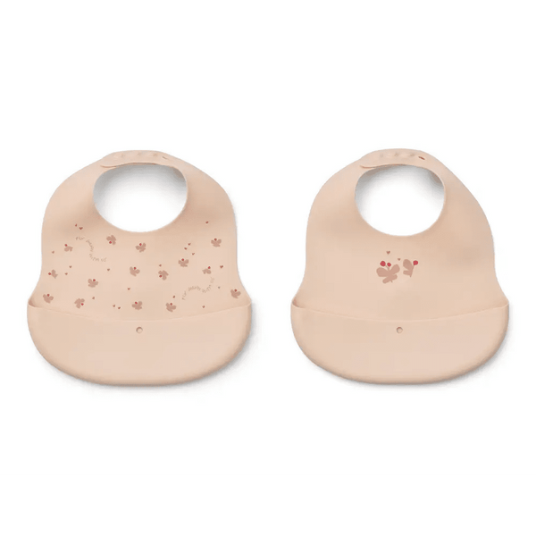 Liewood Ember 2er-Pack Lätzchen mit Aufdruck, Mini Butterfly/Apple Blossom