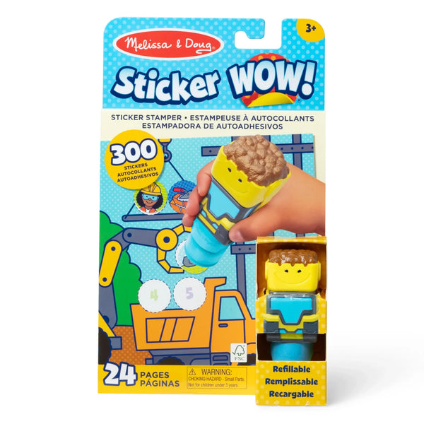 Melissa & Doug Sticker WOW, Aktivitätenset mit Stempel, Planierraupe