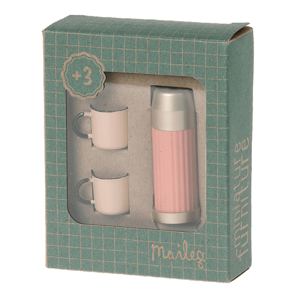 Maileg Thermoskanne und Becher, koral