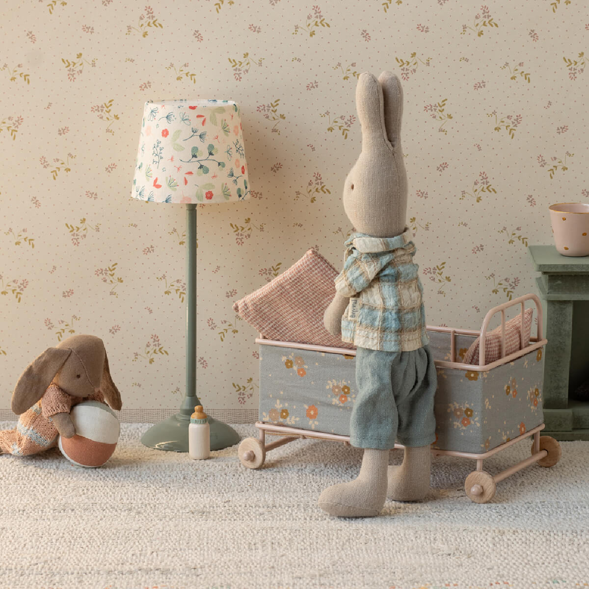 Maileg Kanin Sæt Micro, Brun - Støvet Rosa