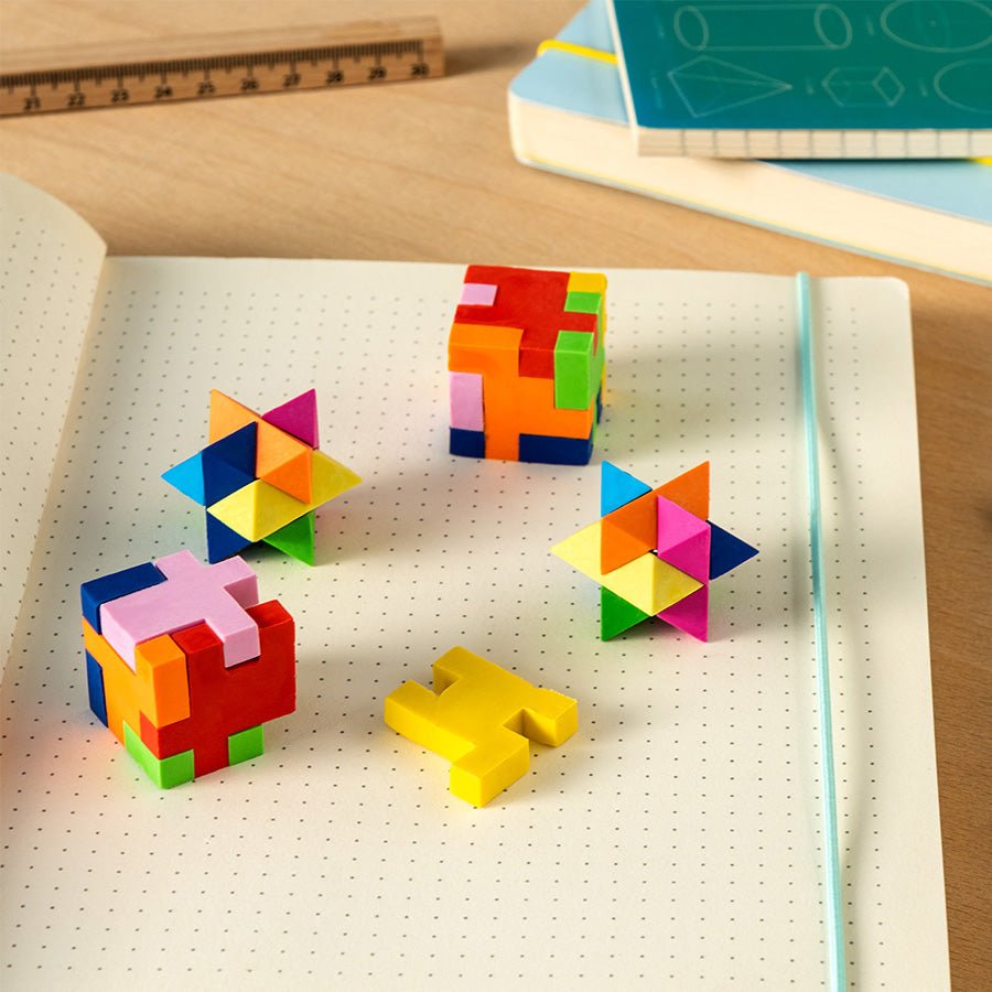 3D Puslespilviskelæder, 4 Pak