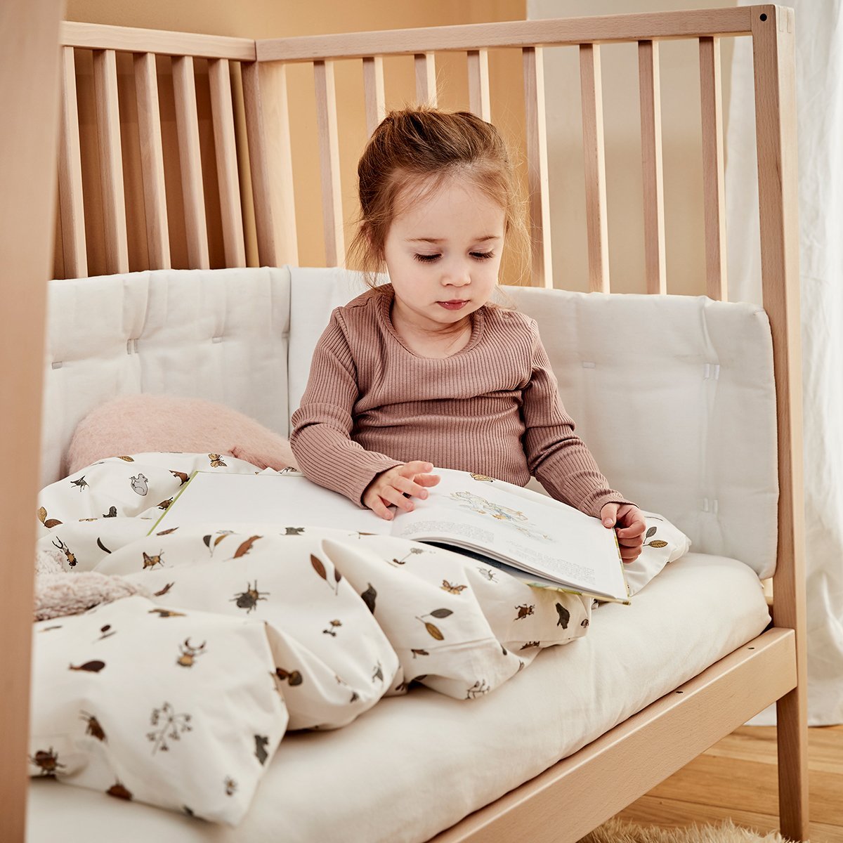 Leander sengerand til Linea og Luna babyseng, Snow