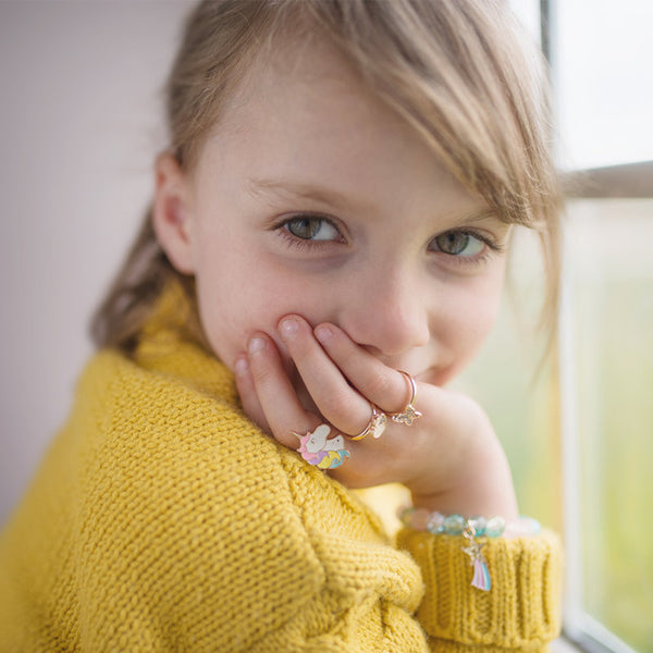 Great Pretenders 3 Fingerringe, Einhorn/Schmetterling