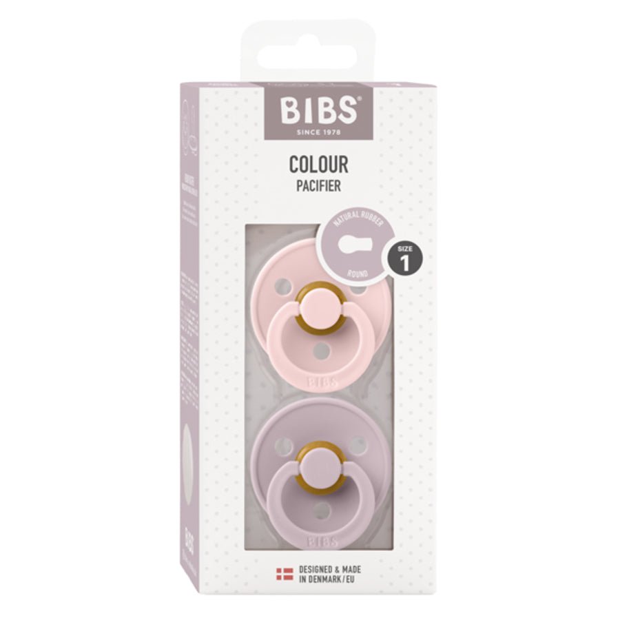 Bibs 2 - pak rund sut, str 1 - Blossom/Dusty Lilac
